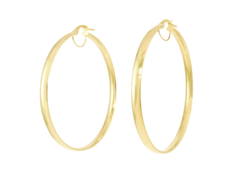 Σκουλαρίκια κρίκοι μεγάλοι χρυσοί 14 καράτια