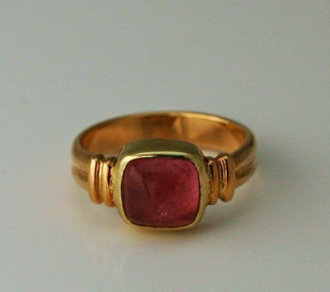 Δαχτυλίδι χειροποίητο κ18 με ρουμπίνι