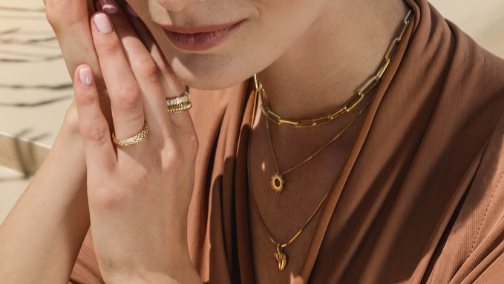 Κολιέ ήλιος σε κίτρινο χρυσό 14 καρατίων