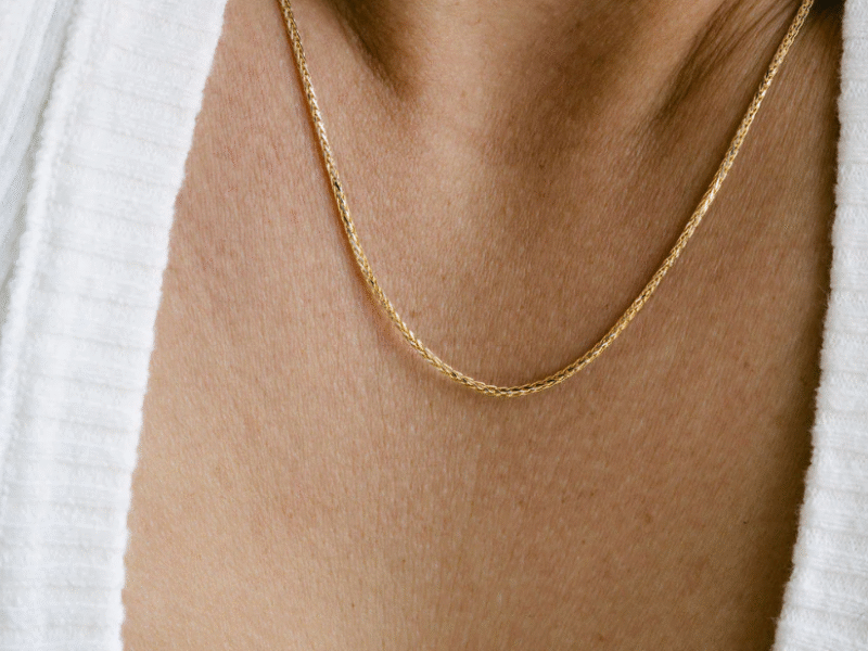 Χρυσή αλυσίδα λαιμού γυναικεία σπίγκα
