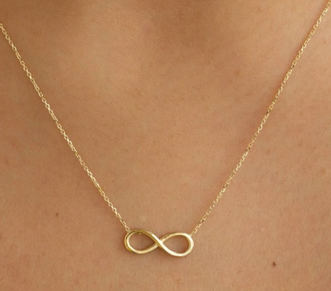 Χρυσό κολιέ άπειρο