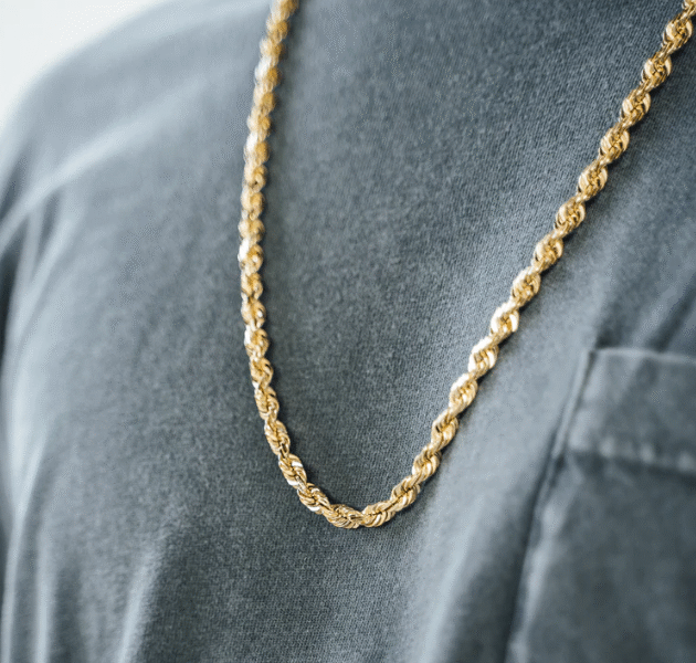 Χρυσή αλυσίδα πλεκτή στριφτή 14 καράτια