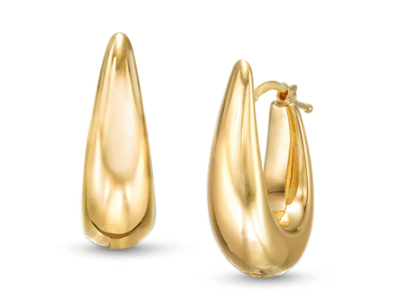 Σκουλαρίκια κρίκοι λουστρέ χρυσοί 14 καράτια