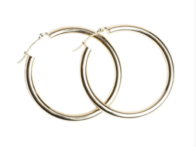 Σκουλαρίκια κρίκοι κλασσικοί λουστρέ