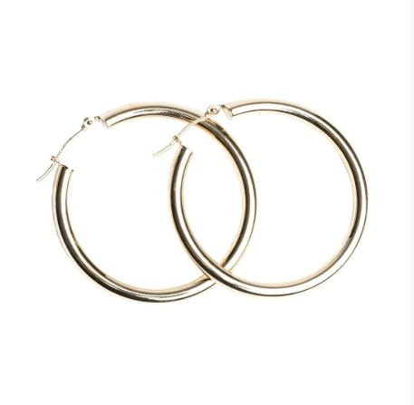 Σκουλαρίκια κρίκοι κλασσικοί λουστρέ