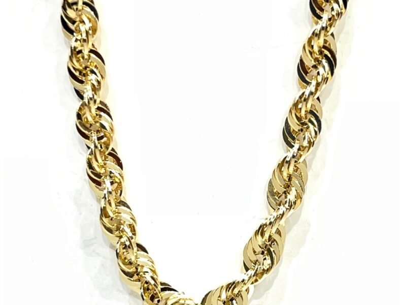 Χρυσή αλυσίδα πλεκτή στριφτή 14 καράτια