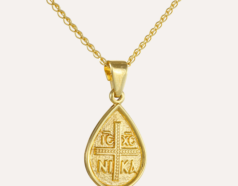 Χρυσό Κωνσταντινάτο Δάκρυ με ΙC XC NIKA
